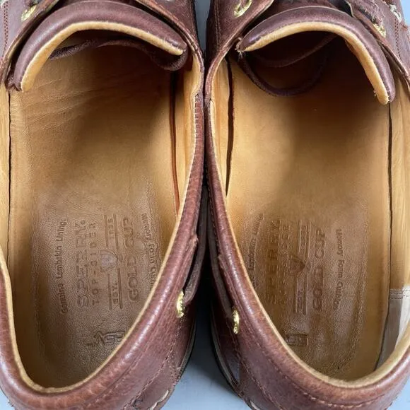 Sperry Top Sider Gold Cup ASV Men’s Size 13 M Leather Moc Toe Two Eye Boat Shoes