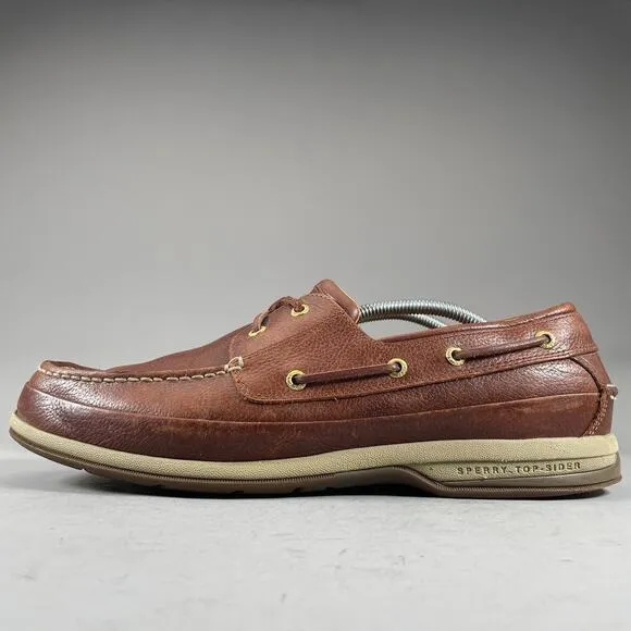 Sperry Top Sider Gold Cup ASV Men’s Size 13 M Leather Moc Toe Two Eye Boat Shoes