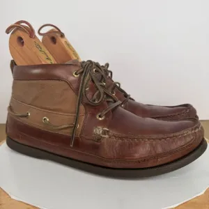 Sperry Top Sider Mens Boat Chukka Brown Leather Ankle Boots 11.5 Rugged Rustic