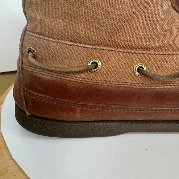 Sperry Top Sider Mens Boat Chukka Brown Leather Ankle Boots 11.5 Rugged Rustic