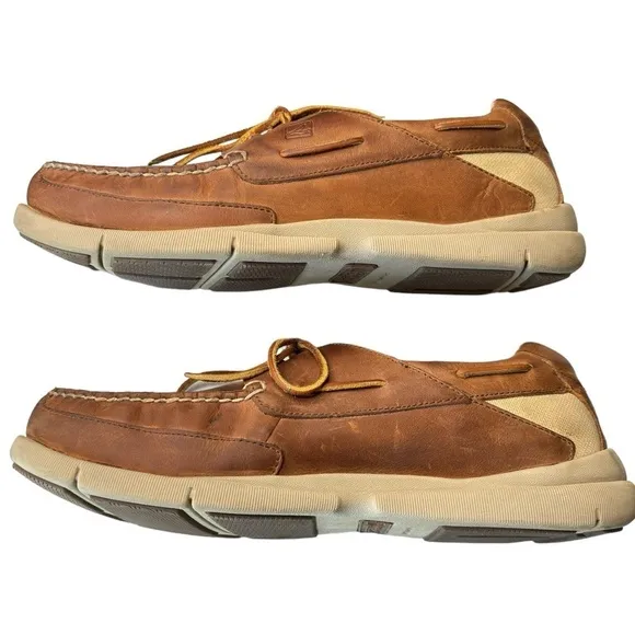 Sperry Top-Sider Mens Boat Deck Shoe Brown Leather Sz 11 Classic Preppy Nautical