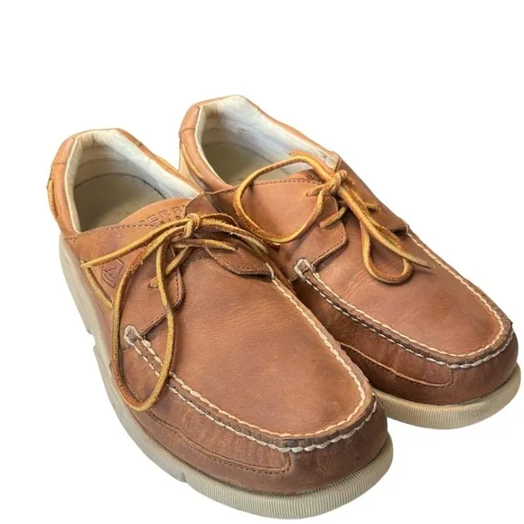 Sperry Top-Sider Mens Boat Deck Shoe Brown Leather Sz 11 Classic Preppy Nautical