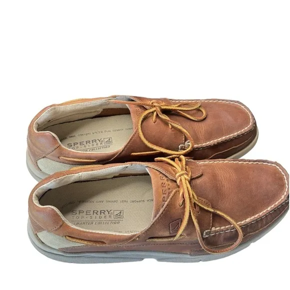 Sperry Top-Sider Mens Boat Deck Shoe Brown Leather Sz 11 Classic Preppy Nautical
