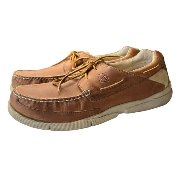 Sperry Top-Sider Mens Boat Deck Shoe Brown Leather Sz 11 Classic Preppy Nautical