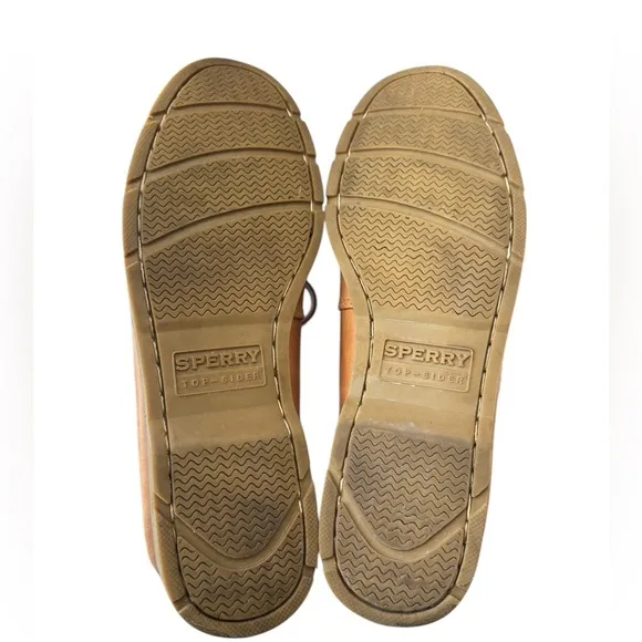 Sperry Top-Sider Mens Leeward 2 Eye Boat Shoe Size 9 Classic Leather Sahara Tan
