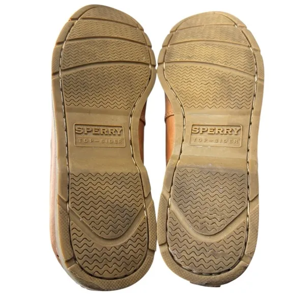 Sperry Top-Sider Mens Leeward 2 Eye Boat Shoe Size 9 Classic Leather Sahara Tan
