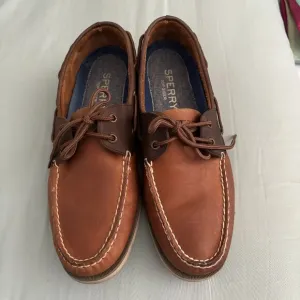 SPERRY TOP SLIDER LEEWARD LEATHER BOAT SHOES TAN/BROWN MEN'S SIZE 10.5 M