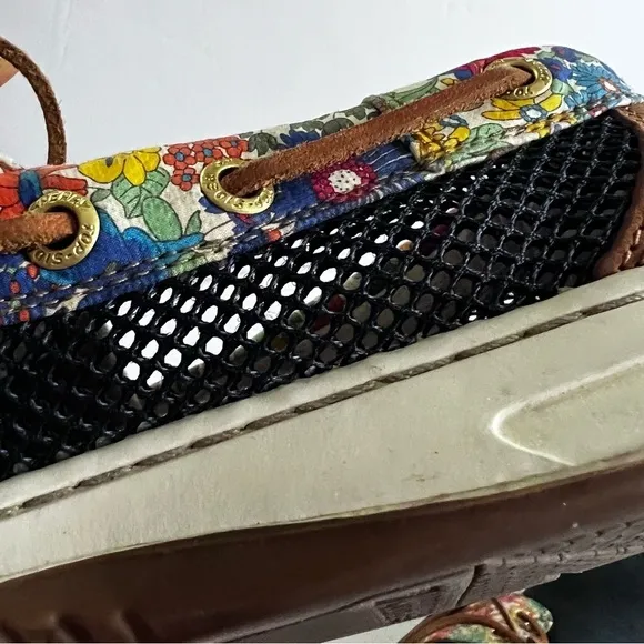 Sperry Topsider Bluefish Liberty Floral Boat Shoe Size 9.5