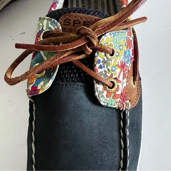 Sperry Topsider Bluefish Liberty Floral Boat Shoe Size 9.5