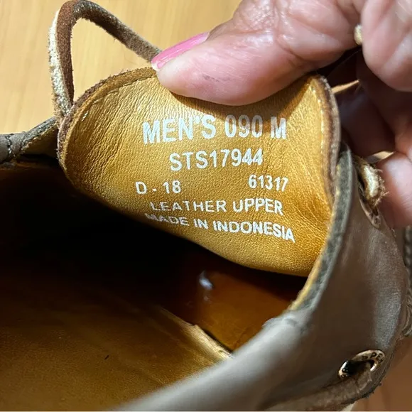 Sperry Topsider Gold Cup Leather Men's Brown Boat Shoe 2-Eye Lace Up Size 9