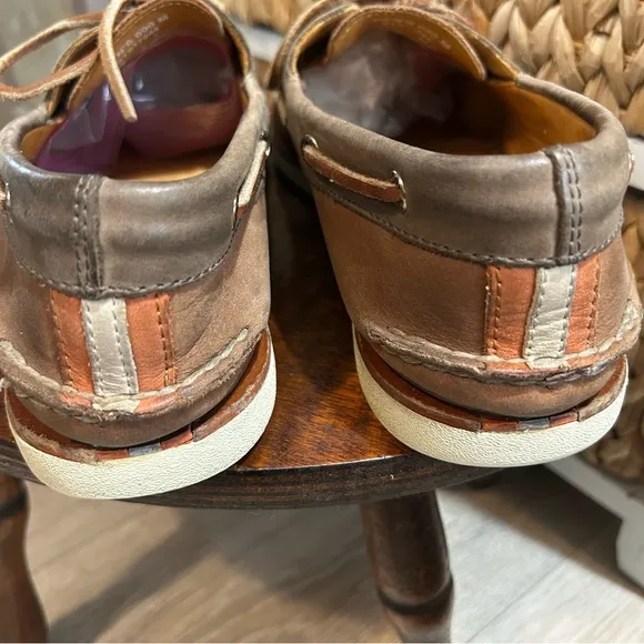 Sperry Topsider Gold Cup Leather Men's Brown Boat Shoe 2-Eye Lace Up Size 9