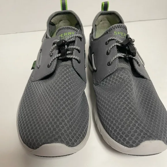 Sperry Topsider Gray Leeward Two Eye Boat Shoes Mens 9.5