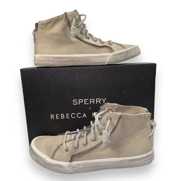 Sperry x Rebecca Minkoff High Top Distressed Sneaker STS87548 Women's 9.5M
