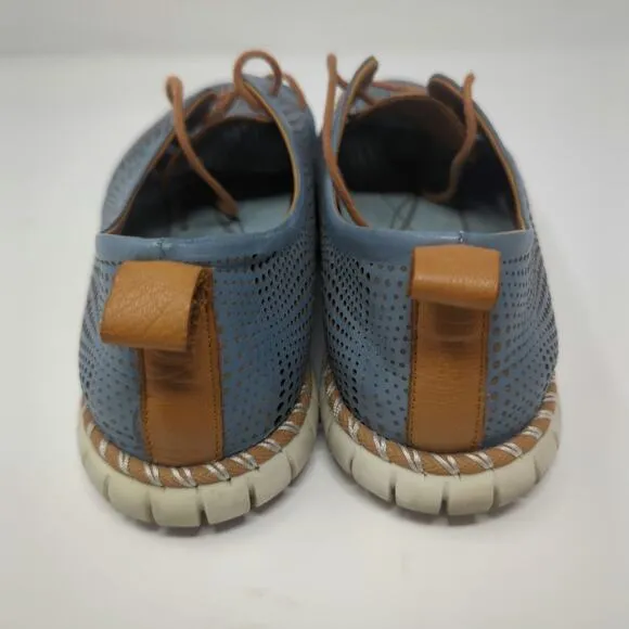 Spring Step Kalene Oxford Blue Shoes Size 9.5