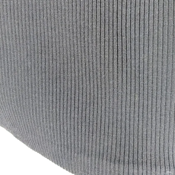 St. John Black &amp; Ivory Wool-Blend Ribbed Knit Pullover Sweater