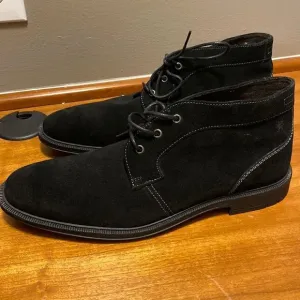 Stacy Adams Mens suede lace up memory foam black ankle boots size 9