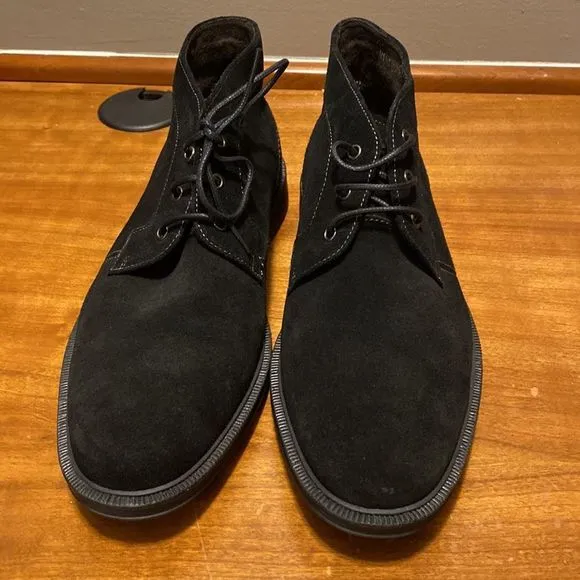 Stacy Adams Mens suede lace up memory foam black ankle boots size 9