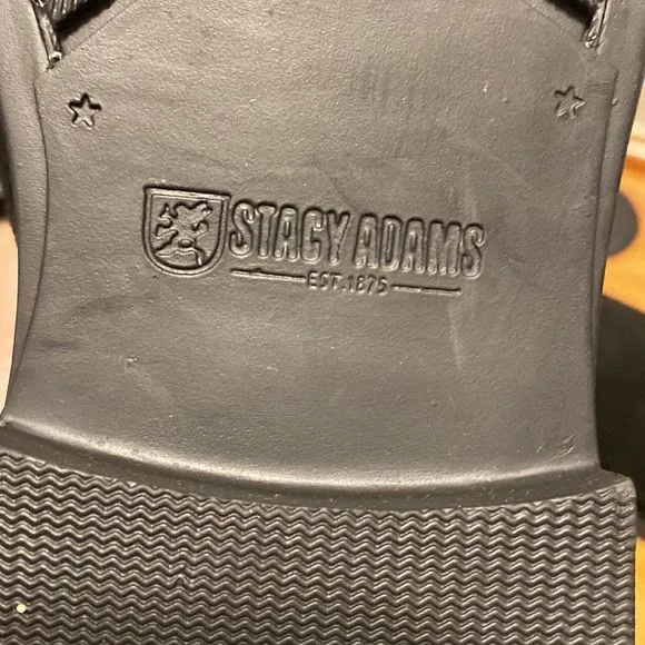 Stacy Adams Mens suede lace up memory foam black ankle boots size 9
