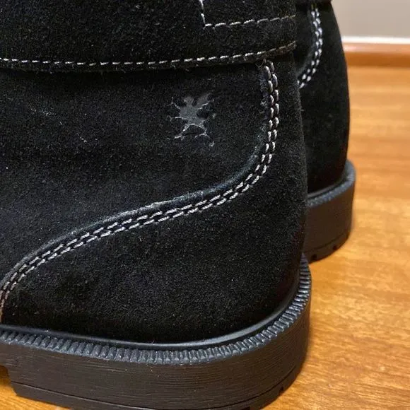 Stacy Adams Mens suede lace up memory foam black ankle boots size 9