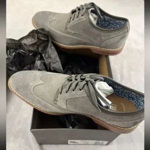 Stacy Adams Wickley Men's Wingtip Oxford Shoes Size 8 Gray Brand New