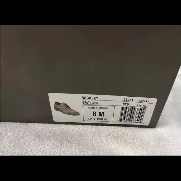 Stacy Adams Wickley Men's Wingtip Oxford Shoes Size 8 Gray Brand New