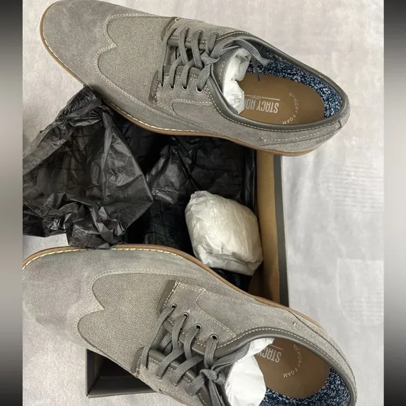 Stacy Adams Wickley Men's Wingtip Oxford Shoes Size 8 Gray Brand New