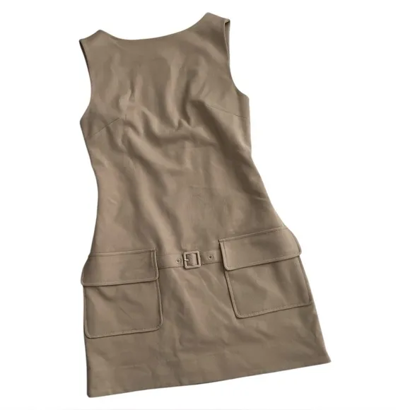 Staud Sheila Mini Dress in Camel Tan | Small
