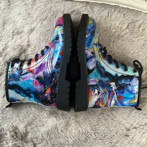 Steve Madden | Kids J Betty Rainbow Sparkle Lace Up Boots Girls 2