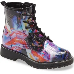 Steve Madden | Kids J Betty Rainbow Sparkle Lace Up Boots Girls 2