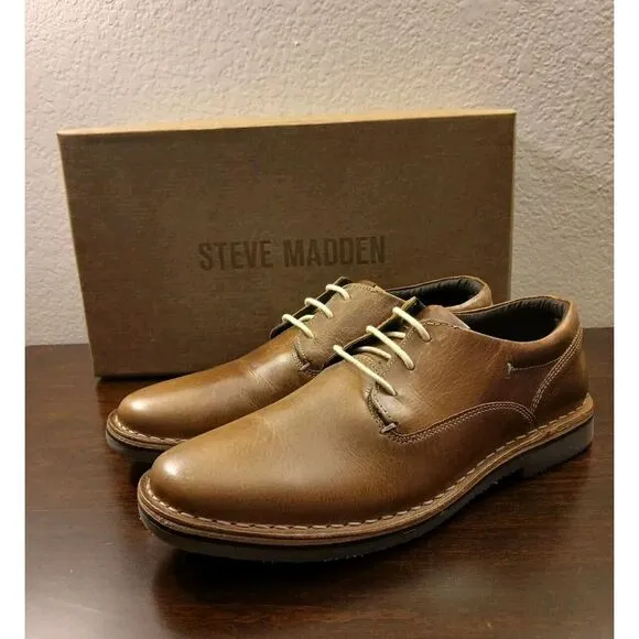 Steve Madden Men Harpoon Oxford Shoes, Wood, Sz 7.5 Style 782075 New in box #627