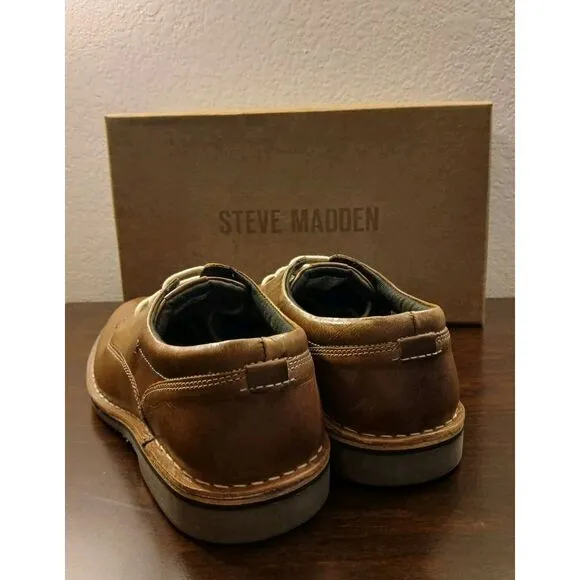 Steve Madden Men Harpoon Oxford Shoes, Wood, Sz 7.5 Style 782075 New in box #627