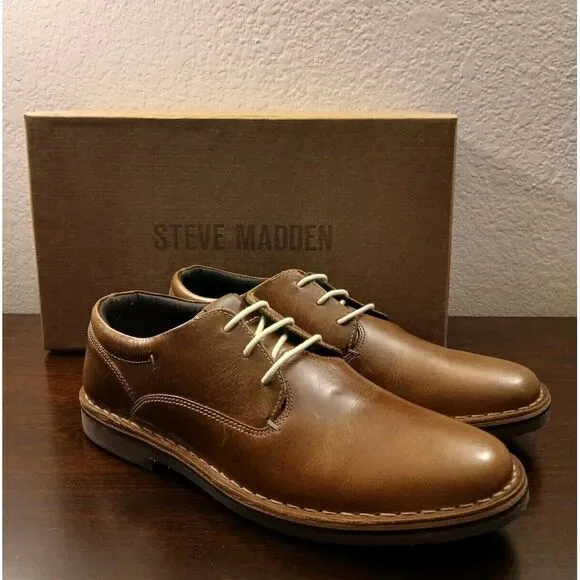 Steve Madden Men Harpoon Oxford Shoes, Wood, Sz 7.5 Style 782075 New in box #627