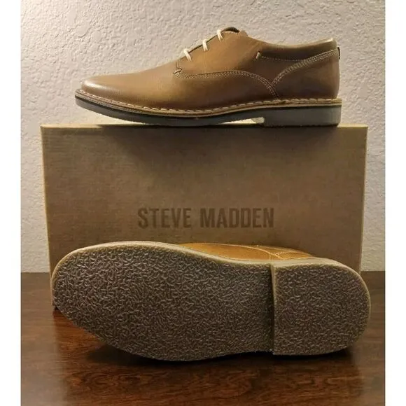 Steve Madden Men Harpoon Oxford Shoes, Wood, Sz 7.5 Style 782075 New in box #627