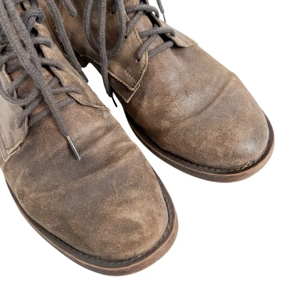 Steve Madden Men’s Brown Leather Suede Lace Up Boots Size 11