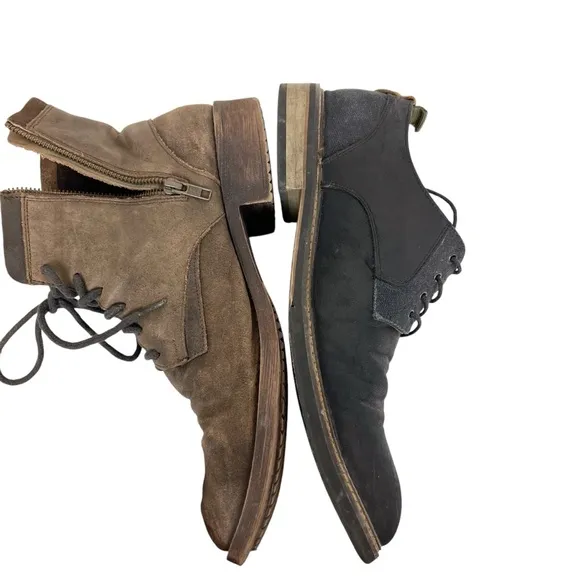 Steve Madden Men’s Brown Leather Suede Lace Up Boots Size 11
