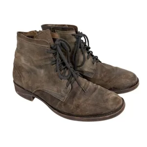 Steve Madden Men’s Brown Leather Suede Lace Up Boots Size 11