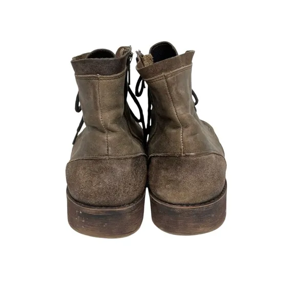 Steve Madden Men’s Brown Leather Suede Lace Up Boots Size 11