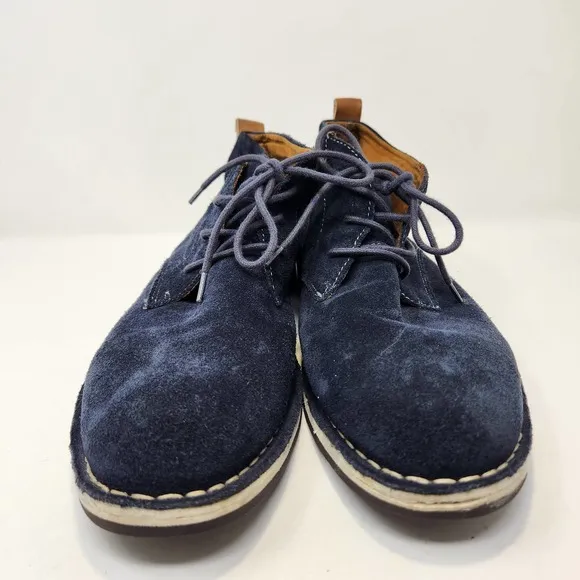 Steve Madden Mens Durban Navy Blue Suede Chukka Ankle Boots 11 M Lace Up