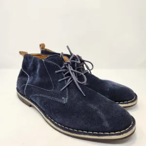 Steve Madden Mens Durban Navy Blue Suede Chukka Ankle Boots 11 M Lace Up