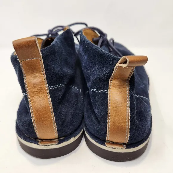 Steve Madden Mens Durban Navy Blue Suede Chukka Ankle Boots 11 M Lace Up