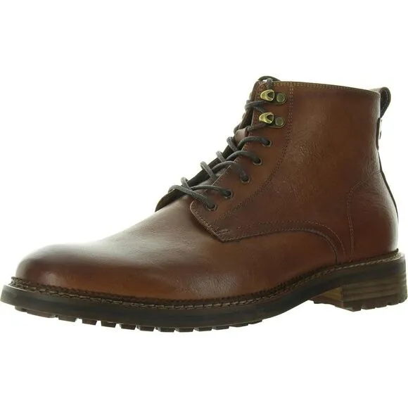 Steve Madden Mens Noby Tan Lace-Up Leather Combat &amp; Lace-Up Boots New