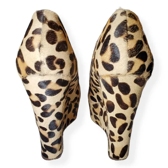 Steve Madden Pammyy Leopard Pony Platform Wedge 9.5