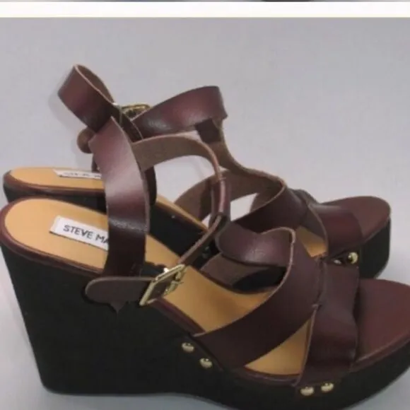 Steve Madden Brown Platform Wedges