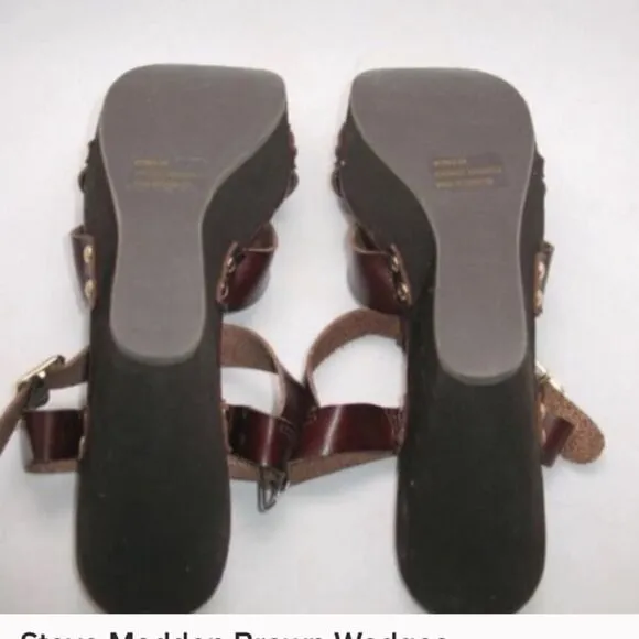 Steve Madden Brown Platform Wedges