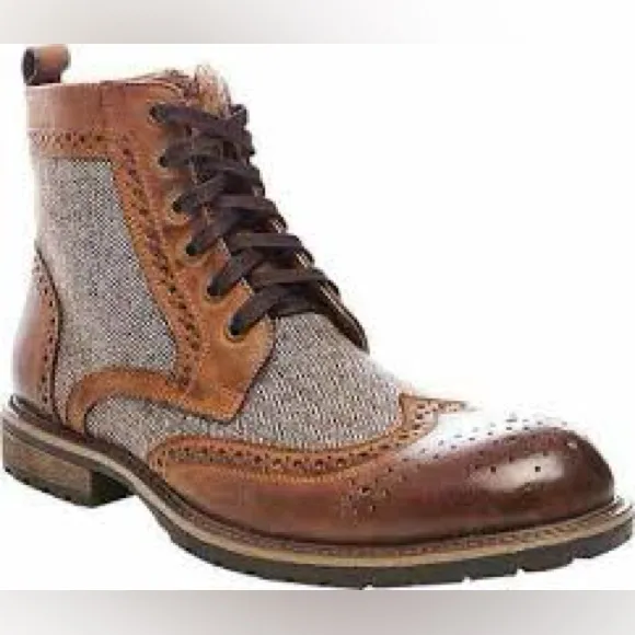 Steven Madden Men's Brown Brogue Boots S/ 10
