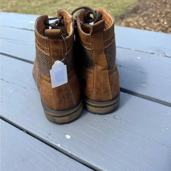 Steven Madden Men's Brown Brogue Boots S/ 10