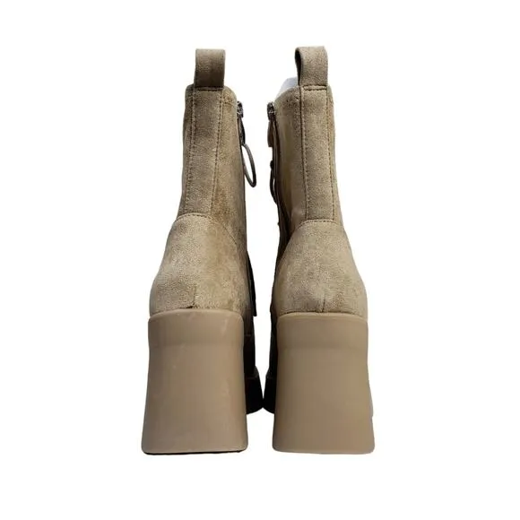 STEVEN NEW YORK Womens 8 Beena Combat Boot in Sand Tan NEW