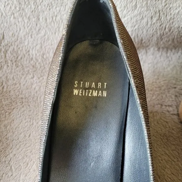 Stuart Weitzman Anna open toe cork wedges Pryrite Nocturn size 9