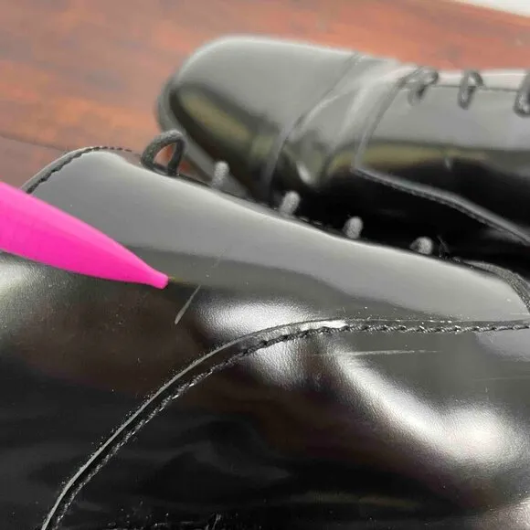 STUART WEITZMAN Designer Black Leather Womens Lace Up Oxford Mules Size 8 1/2