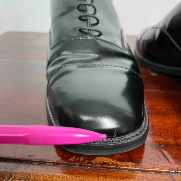 STUART WEITZMAN Designer Black Leather Womens Lace Up Oxford Mules Size 8 1/2